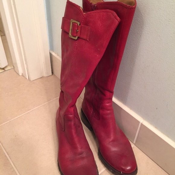 Biviel Calf-height boots, Red, size 7 - Picture 3 of 7